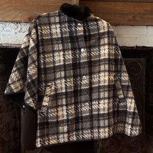 Tahari Women’s Black and White Plaid Cozy Cap